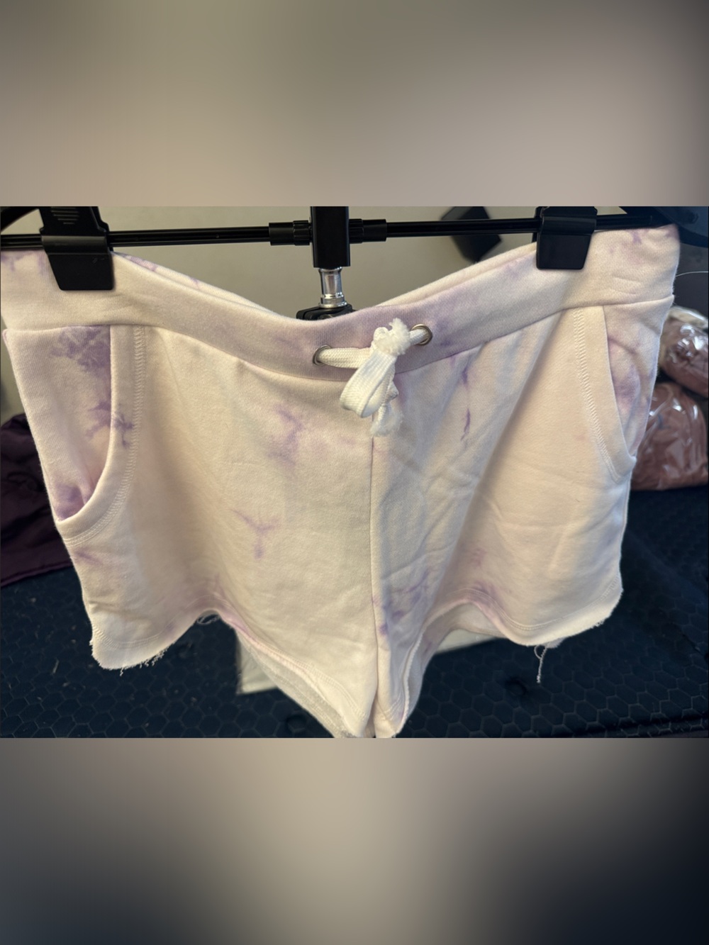 Paper Crane Lavender Tie-Dye Lounge Shorts
